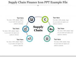 Supply chain finance icon ppt example file