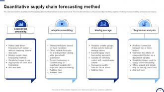 Supply Chain Forecasting Powerpoint Ppt Template Bundles Editable Images
