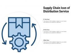 Supply chain icon of distribution service