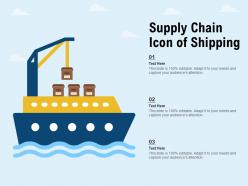 Supply chain icon of shipping