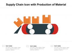 Supply chain icon with production of material