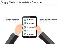 Supply chain implementation resource management business process utility cpb
