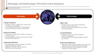 Supply Chain Integration Advantages And Disadvantages Of Forward Vertical Strategy SS V