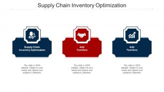 Supply Chain Inventory Optimization Ppt Powerpoint Presentation Portfolio Cpb