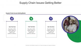 Supply Chain Issues Getting Better In Powerpoint And Google Slides Cpb