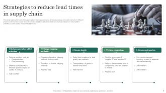 Supply Chain Lead Time Powerpoint Ppt Template Bundles