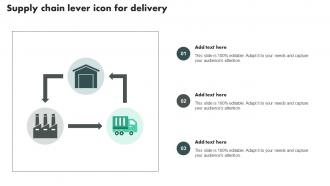 Supply Chain Lever Icon For Delivery