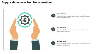 Supply Chain Lever Icon For Operations