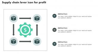 Supply Chain Lever Icon For Profit