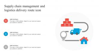 Supply Chain Management And Logistics Delivery Route Icon