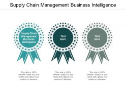 Supply chain management business intelligence ppt powerpoint presentation pictures templates cpb