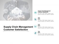 Supply chain management customer satisfaction ppt powerpoint presentation visual aids cpb