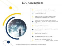 Supply chain management growth eoq assumptions ppt template microsoft
