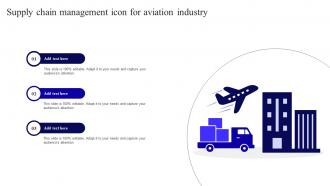Supply Chain Management Icon For Aviation Industry