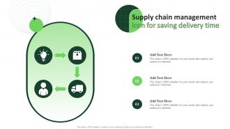Supply Chain Management Icon For Saving Delivery Time