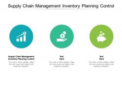 Supply chain management inventory planning control ppt powerpoint presentation pictures cpb