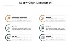Supply chain management ppt powerpoint presentation diagram graph charts cpb