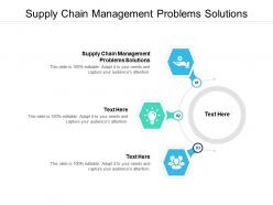 Supply chain management problems solutions ppt powerpoint presentation infographic template show cpb