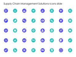 Supply chain management solutions icons slide ppt slides