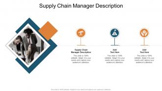 Supply Chain Manager Description In Powerpoint And Google Slides Cpb