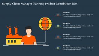 Supply Chain Manager Planning Product Distribution Icon