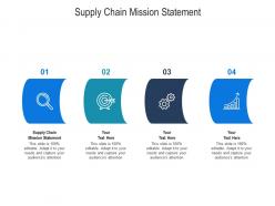 Supply chain mission statement ppt powerpoint presentation icon inspiration cpb