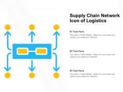 Supply chain network icon of logistics