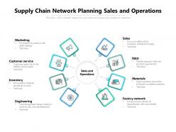 Supply chain network planning sales and operations