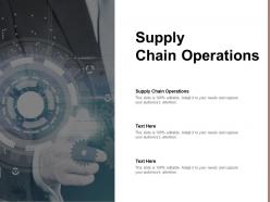 Supply chain operations ppt powerpoint presentation infographics gridlines cpb