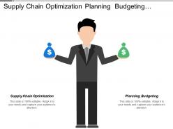 Supply chain optimization planning budgeting establish agendas set timetables