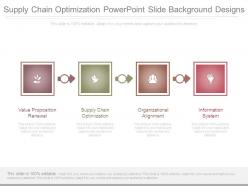 Supply chain optimization powerpoint slide background designs