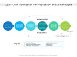 Supply chain optimization with product flow and demand signal