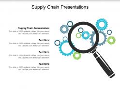 Supply chain presentations ppt powerpoint presentation visual aids outline cpb