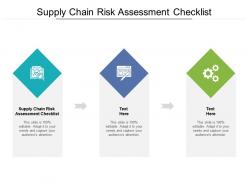Supply chain risk assessment checklist ppt powerpoint presentation portfolio deck cpb