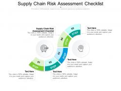 Supply chain risk assessment checklist ppt presentation pictures images cpb