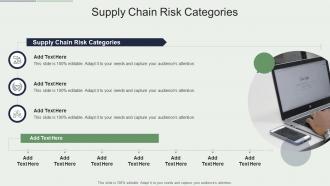 Supply Chain Risk Categories In Powerpoint And Google Slides Cpb
