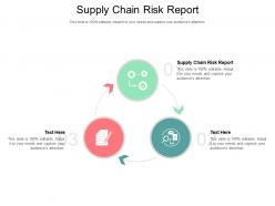 Supply chain risk report ppt powerpoint presentation slides graphics download cpb
