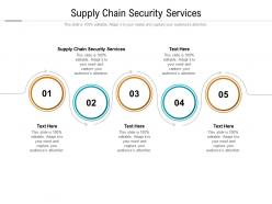 Supply chain security services ppt powerpoint presentation infographic template layout ideas cpb