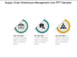 Supply chain warehouse management icon ppt samples