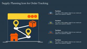 Supply Planning Icon For Order Tracking
