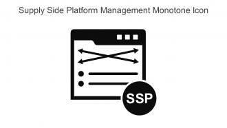 Supply Side Platform Management Monotone Icon In Powerpoint Pptx Png And Editable Eps Format