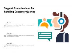 Support executive icon for handling customer queries