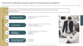 Support For Improving Conducting Successful Customer Introduction To Aftersales Customer