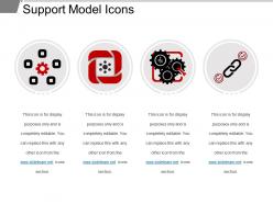 Support model icons ppt samples download