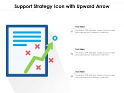 Support strategy icon with upward arrow
