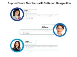 Support team members with skills and designation