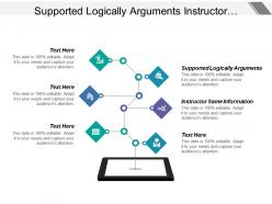 Supported logically arguments instructor same information opportunity problems