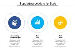 Supporting leadership style ppt powerpoint presentation professional maker cpb