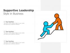 Supportive leadership style in business