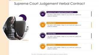Supreme Court Judgement Verbal Contract In Powerpoint And Google Slides Cpb
